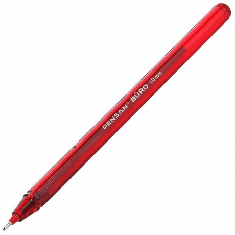 Pensan Büro Tükenmez Kalem 1 mm Kırmızı 50 Li